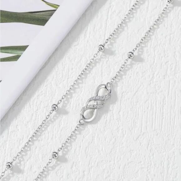 Vintage Jewelry - 🩵⏭️NIB Sterling Silver Infinity Double Layer Bracelet